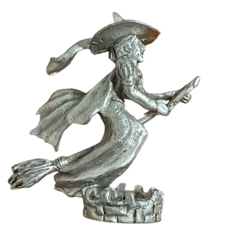 VTG 90s Pewter Wicked Witch West Wizard Of Oz Miniature Figurine Collectible Y2K